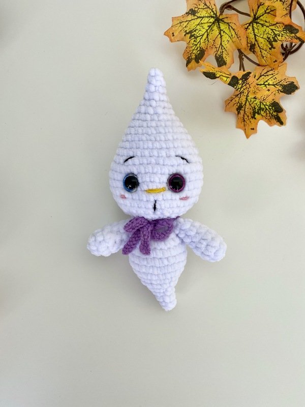Crochet pattern Ghost doll, Halloween Amigurumi toy plush - fall decor - Image 4