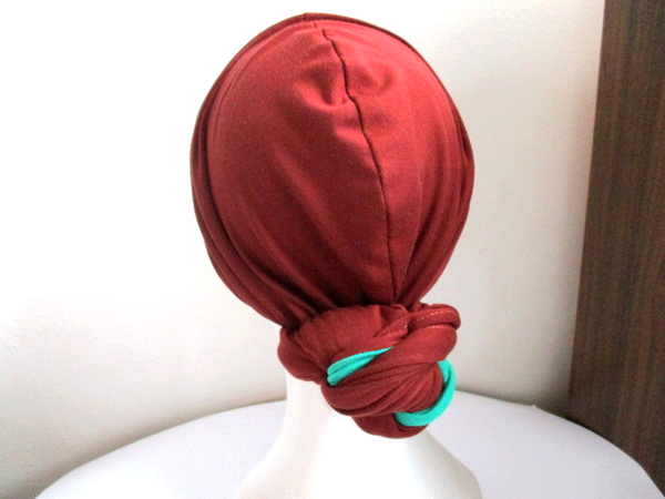 wide and narrow turban style jersey headband/ PDF sewing pattern +tutorial