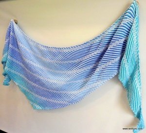 "Abgehoben 2.0" - Dreiecktuch gestrickt mit Hebemaschenmuster