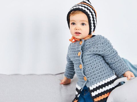 HÄKELJACKE UND MÜTZE