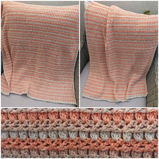 Häkelanleitung für die Babydecke/Decke "Peachy"