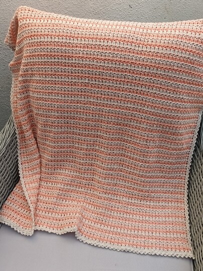 Häkelanleitung für die Babydecke/Decke "Peachy"