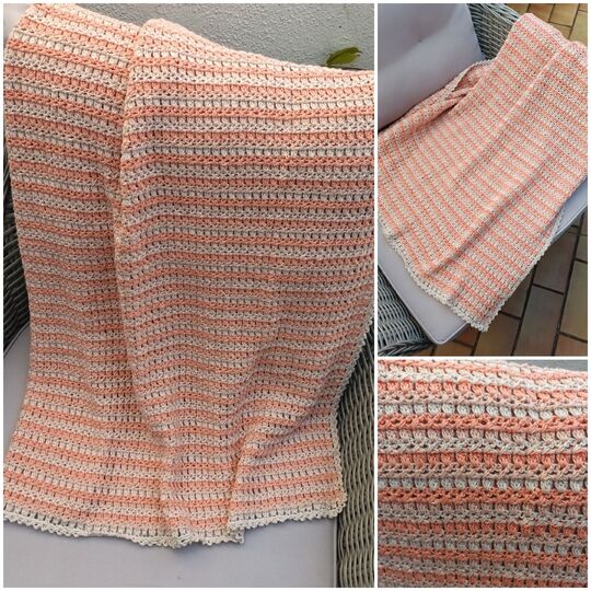 Häkelanleitung für die Babydecke/Decke "Peachy"