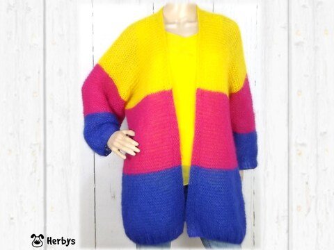 Strickanleitung Cardigan "Colour Blocking"