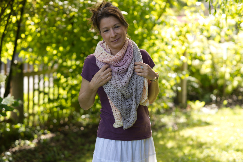 Großes weiches Dreieckstuch LOLA - ganz entspannt häkeln!