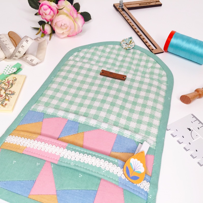 kleine Wandtasche mit 2 Fächern und einer Notizleiste: Nähanleitung PDF - Bild 8