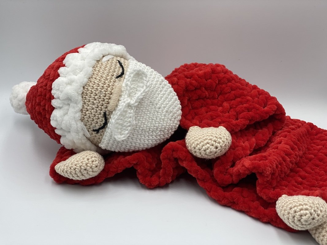 Häkelanleitung - Schnuffeltuch / Schmusetuch Nikolaus / Weihnachtsmann - Bild 2