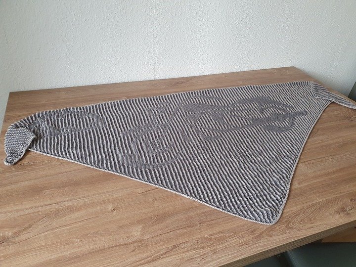 Chopper, Motorrad, Schattenstricken, Illusionsstricken, Motivtuch