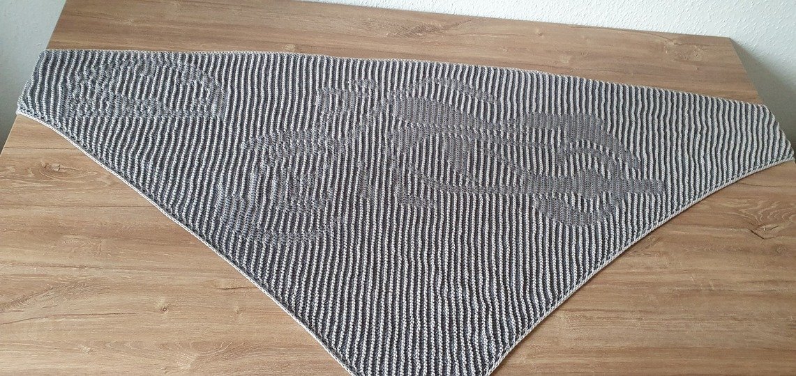 Chopper, Motorrad, Schattenstricken, Illusionsstricken, Motivtuch