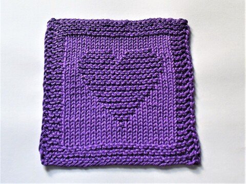 Strickanleitung "Untersetzer mit Herz" - ganz einfach