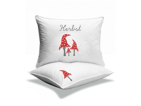 Stickdatei Pilz, Fliegenpilz, Schriftzug Herbst ab Rahmen 10 cm x 10 cm