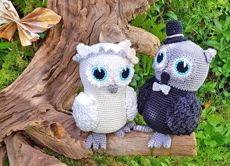 Brautpaar Eulenhochzeit häkeln