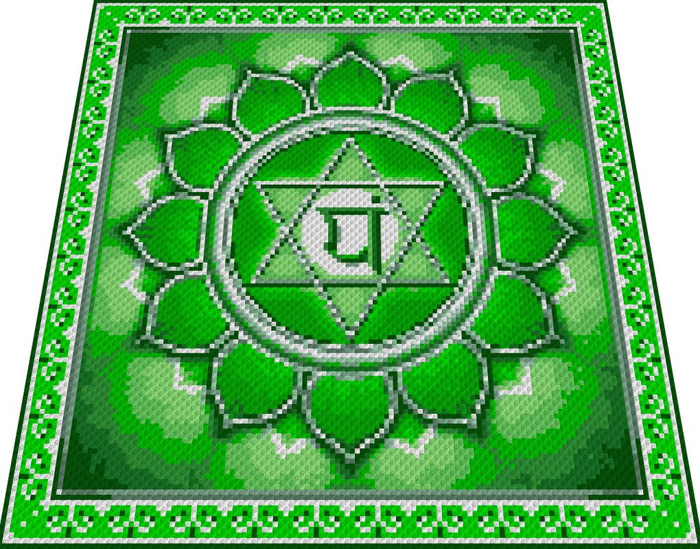 ANAHATA - HEART CHAKRA - pattern for c2c crochet blanket - Image 4