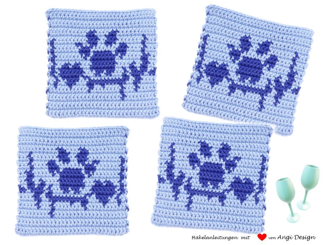 Gläser Untersetzer Pfote