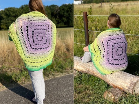 Häkelanleitung Seelenwärmer "Lavendula"