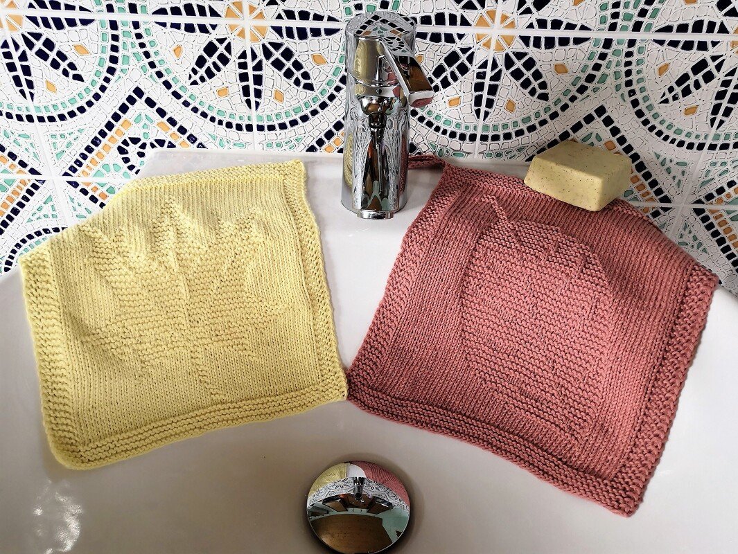 Knitting pattern Set of 2 dishcloths "Autumn leaves" - easy - Image 5