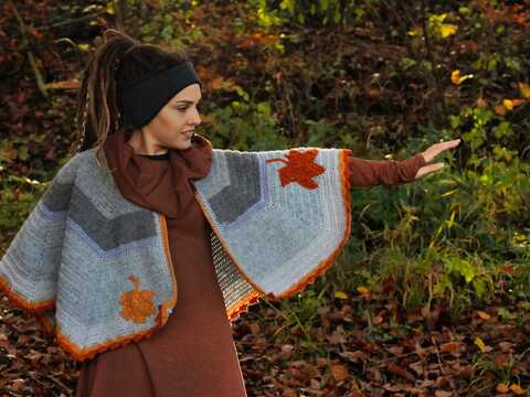 Anleitung Häkelponcho "Herbsttag"