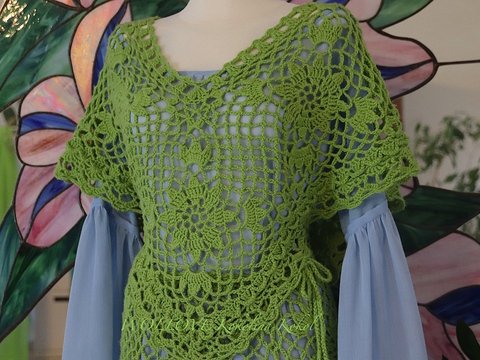 Häkel Anleitung Poncho Star Flower