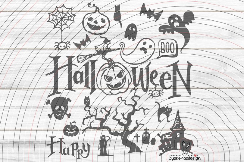 Halloween Mix Plotterdatei SVG DXF