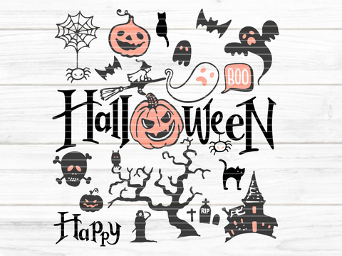 Halloween Mix Plotterdatei SVG DXF FCM