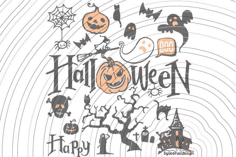 Halloween Mix Plotterdatei SVG DXF