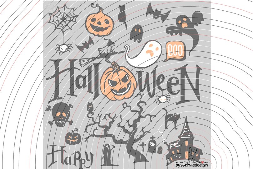 Halloween Mix Plotterdatei SVG DXF