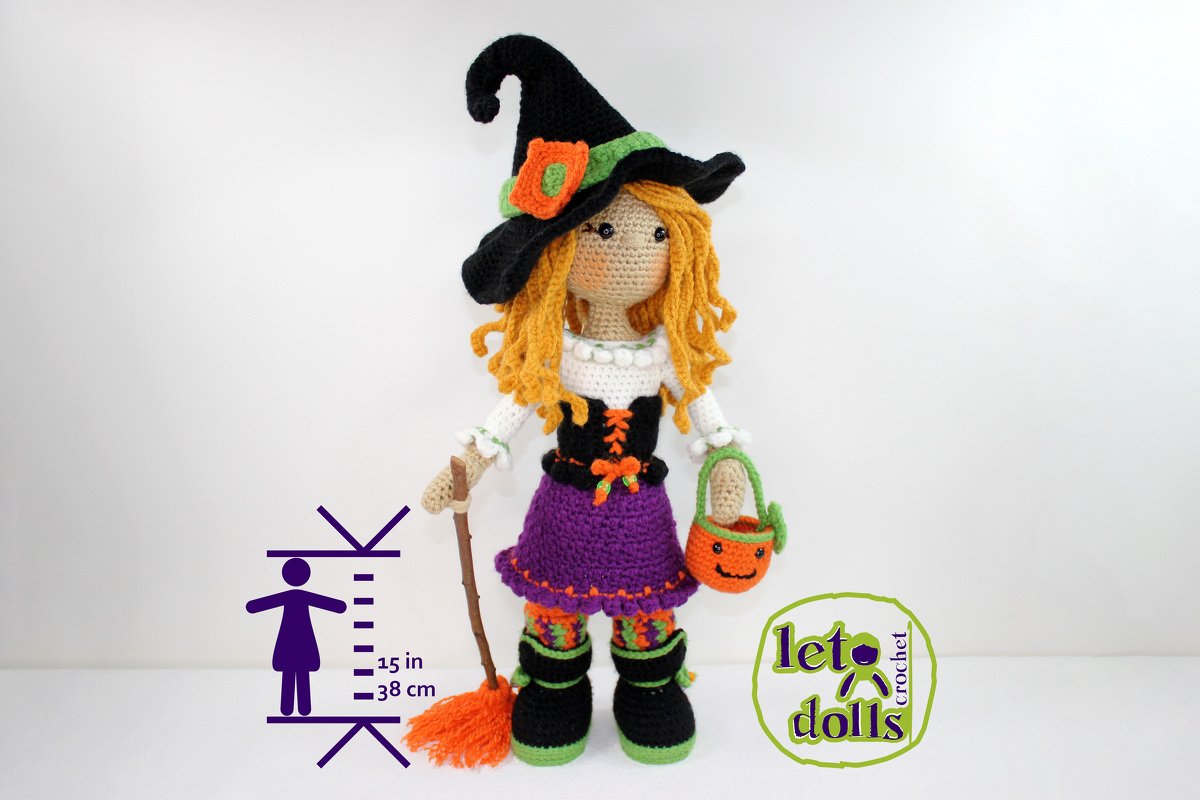 Candy, Small Crochet Doll Pattern, Amigurumi, 15"/ 38 cm Tall