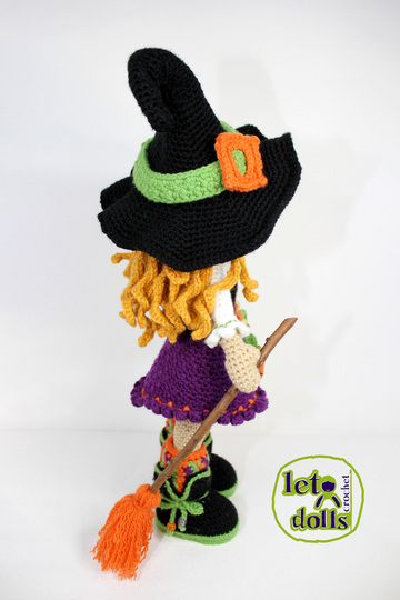 Candy, Small Crochet Doll Pattern, Amigurumi, 15"/ 38 cm Tall