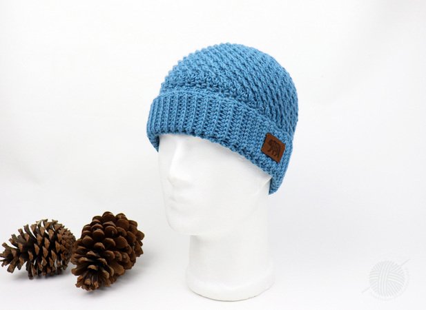 Winter hat with the spiral pattern, all sizes (PDF + video)