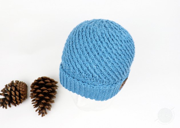 Winter hat with the spiral pattern, all sizes (PDF + video)