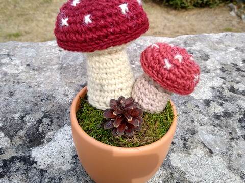 Häkelanleitung "Fliegenpilz-Duo"