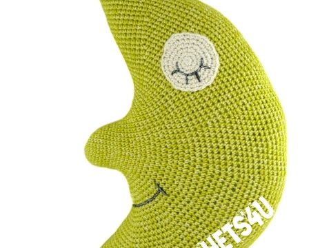 crochet pattern moon, crochet in 1 piece