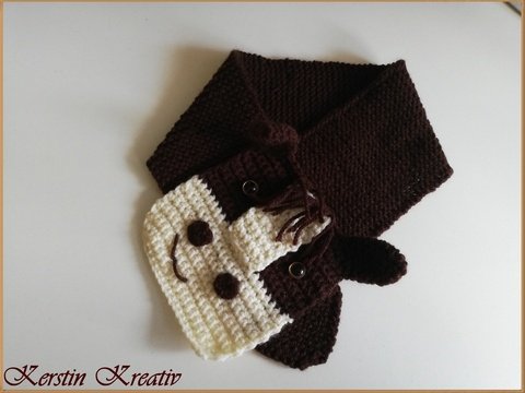 Strickanleitung Steckschal für Babys und Kinder mit tollem Pferdmotiv