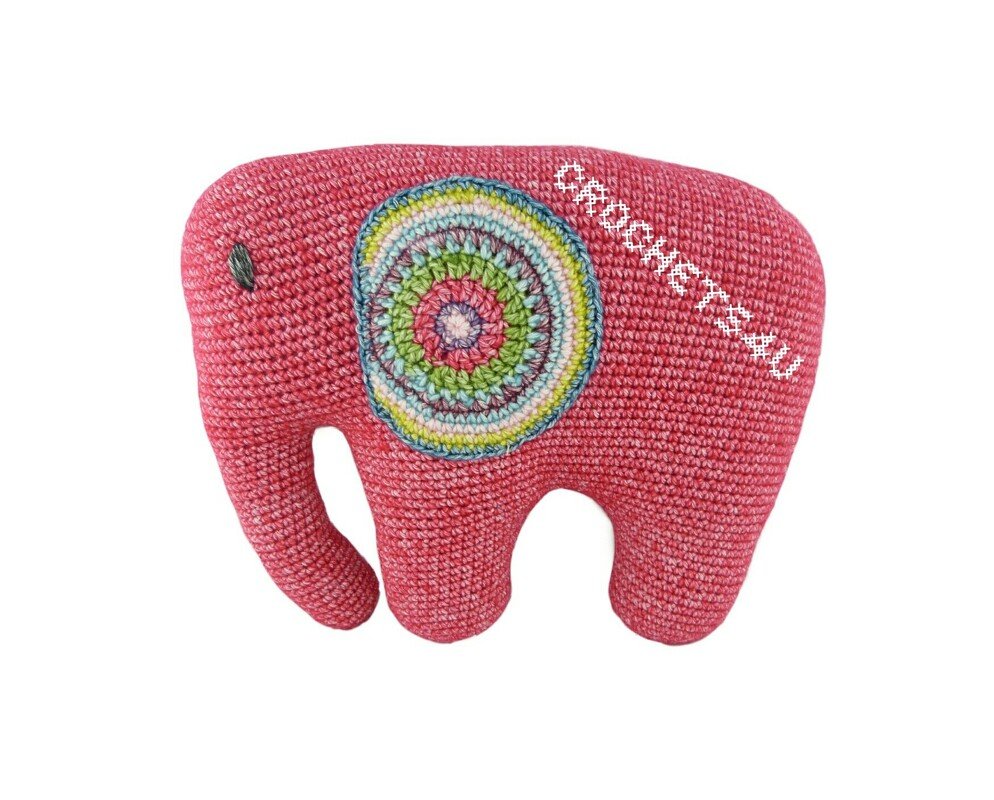crochet pattern elephant in 1 piece