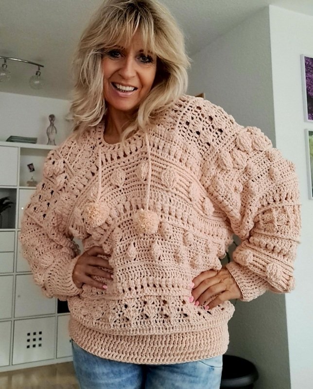 Happy Hoodie - Häkelanleitung für Pullover, Kleid und Jacke