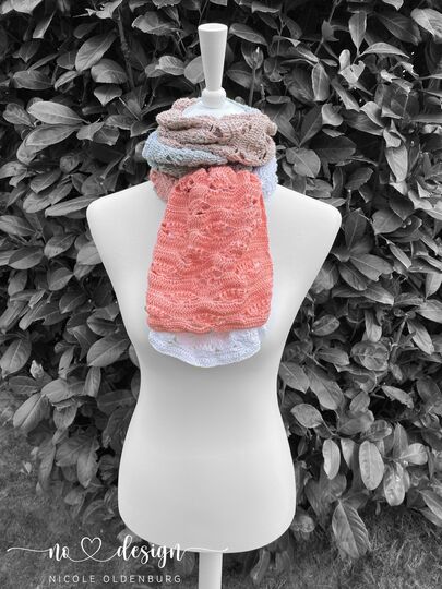 no 3 - Häkelanleitung für einen schicken und lässigen Schal - Seitengleich