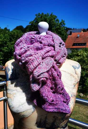 no 3 - Häkelanleitung für einen schicken und lässigen Schal - Seitengleich