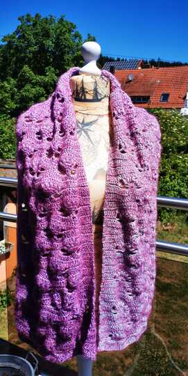 no 3 - Häkelanleitung für einen schicken und lässigen Schal - Seitengleich