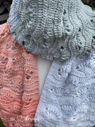 no 3 - Häkelanleitung für einen schicken und lässigen Schal - Seitengleich