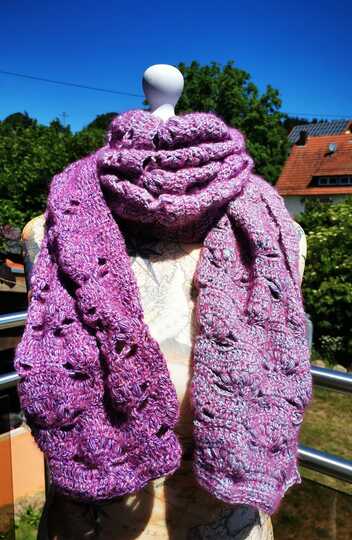 no 3 - Häkelanleitung für einen schicken und lässigen Schal - Seitengleich
