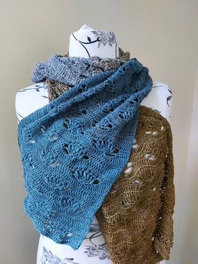 no 3 - Häkelanleitung für einen schicken und lässigen Schal - Seitengleich