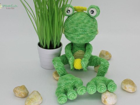 Kuschel Frosch, mini - Häkelanleitung