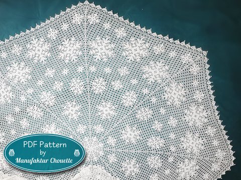 Runde Decke Schneefall - Winterkollektion