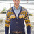 Flauschige Jacquard-Jacke