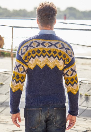 Flauschige Jacquard-Jacke