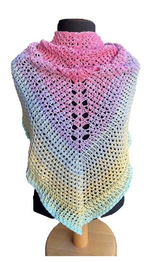 Häkelanleitung Dreieckstuch "Gedankenwelten"