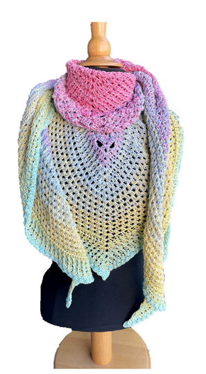 Häkelanleitung Dreieckstuch "Gedankenwelten"