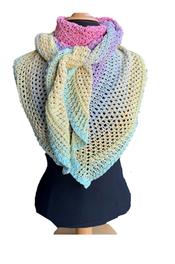 Häkelanleitung Dreieckstuch "Gedankenwelten"