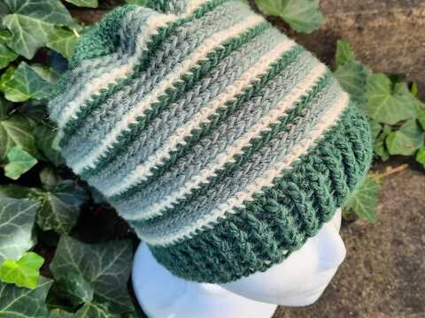 Häkelanleitung "Funny Stripes", für eine Mütze oder Beanie, unisex