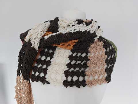 Häkelanleitung flaches Dreiecktuch Talia